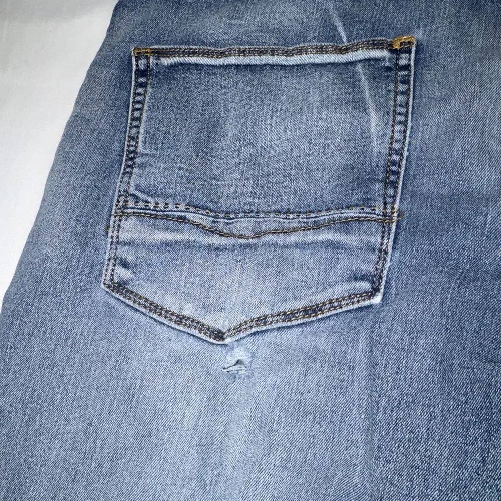 Nat Nast Jeans Mens 36x32 Blue Maverick Straight Dark Wash Faded Luxury Denim